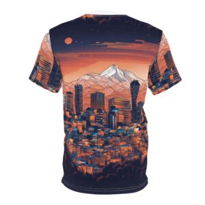 Medellin skyline Unisex Cut & Sew Tee (AOP)