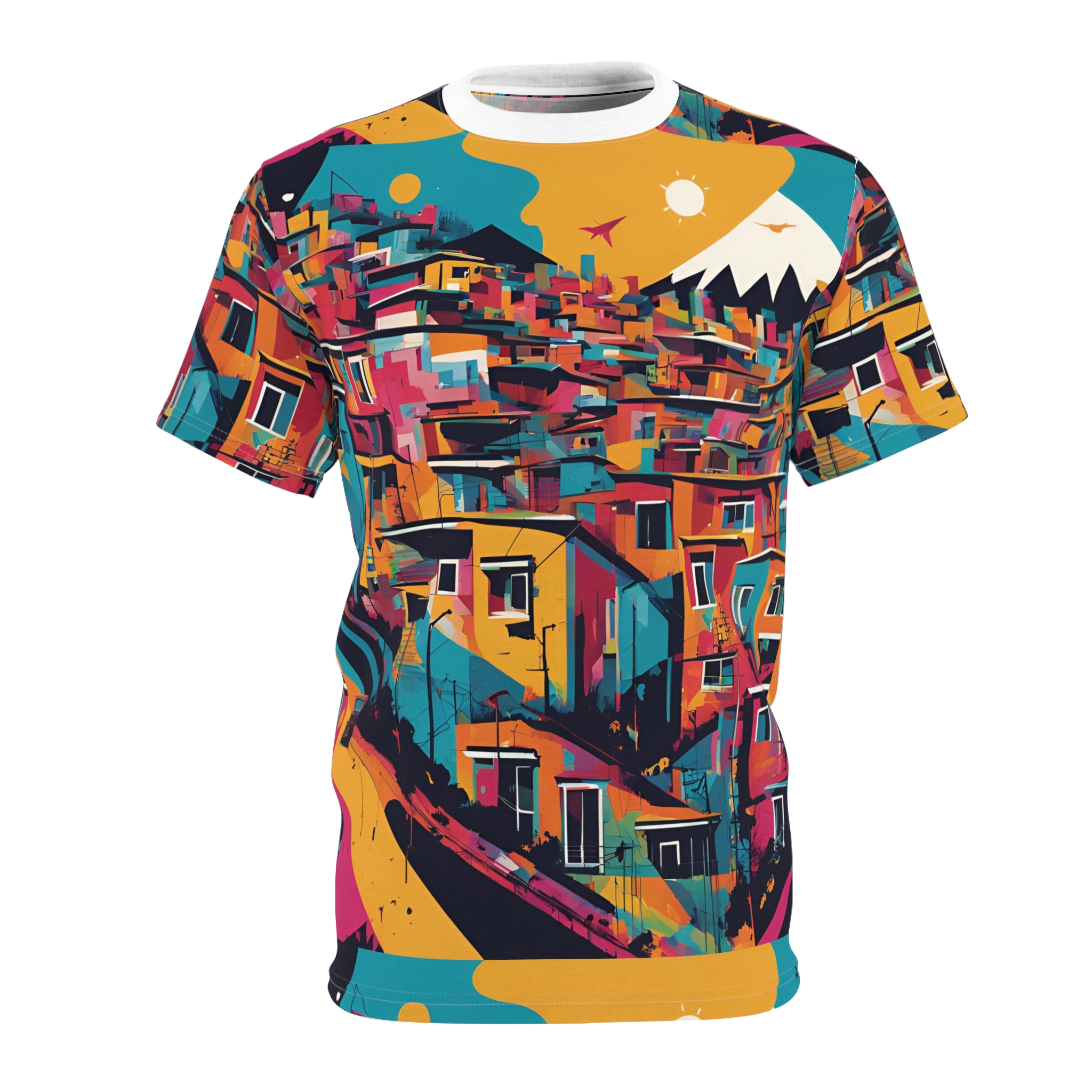 Comuna 13 Views Unisex Cut & Sew Tee (AOP)