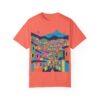 Colorful Metro-cable Medellín City Scene Urban Landscape T-Shirt - Unisex Garment-Dyed Tee - Image 5