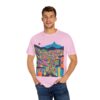 Colorful Metro-cable Medellín City Scene Urban Landscape T-Shirt - Unisex Garment-Dyed Tee - Image 44