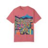 Colorful Metro-cable Medellín City Scene Urban Landscape T-Shirt - Unisex Garment-Dyed Tee - Image 49