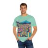 Colorful Metro-cable Medellín City Scene Urban Landscape T-Shirt - Unisex Garment-Dyed Tee - Image 28