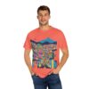 Colorful Metro-cable Medellín City Scene Urban Landscape T-Shirt - Unisex Garment-Dyed Tee - Image 8