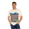 Colorful Metro-cable Medellín City Scene Urban Landscape T-Shirt - Unisex Garment-Dyed Tee - Image 12