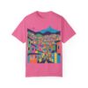 Colorful Metro-cable Medellín City Scene Urban Landscape T-Shirt - Unisex Garment-Dyed Tee - Image 45