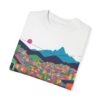 Colorful Metro-cable Medellín City Scene Urban Landscape T-Shirt - Unisex Garment-Dyed Tee - Image 2