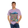 Colorful Metro-cable Medellín City Scene Urban Landscape T-Shirt - Unisex Garment-Dyed Tee - Image 40