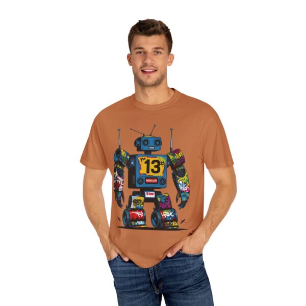 Robotón del Metro Unisex T-Shirt, Casual Wear, Art Lover Gift, Street Art Fashion, Fun Graphic Tee, Urban Style - Image 8