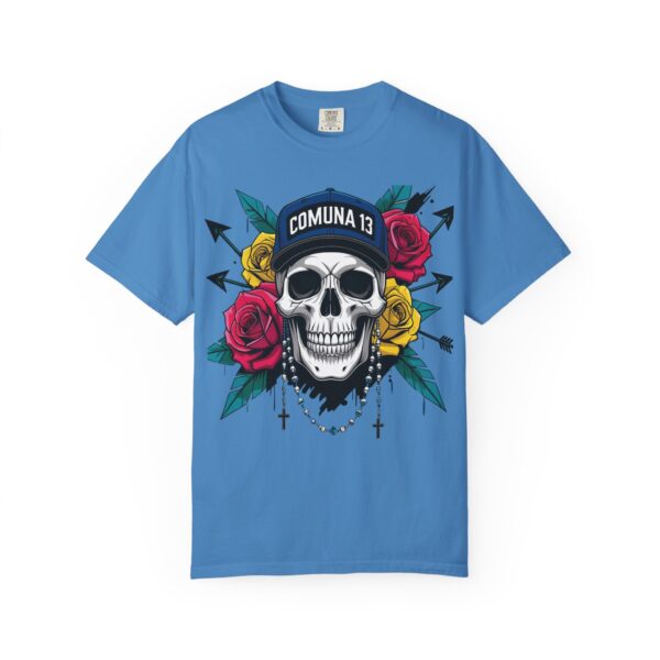 Skull & Rose Graphic Tee, Edgy Streetwear Shirt, Gothic T-Shirt, Unique Gift for Music Lovers, Casual Wear for Festivals - Image 33