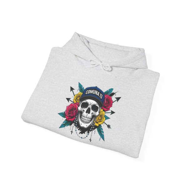 Skull Floral Sweatshirt, Unisex Hoodie for Music Lovers, Trendy Gift for Halloween, Casual Apparel, Comfortable Streetwear - Image 8