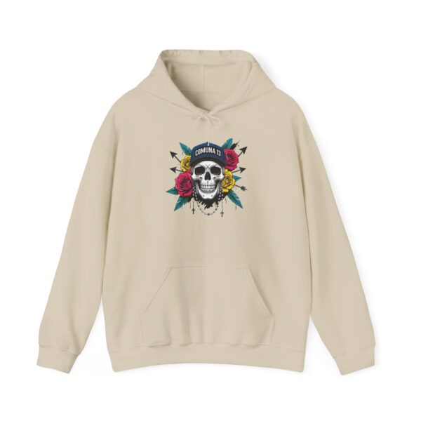 Skull Floral Sweatshirt, Unisex Hoodie for Music Lovers, Trendy Gift for Halloween, Casual Apparel, Comfortable Streetwear - Image 13