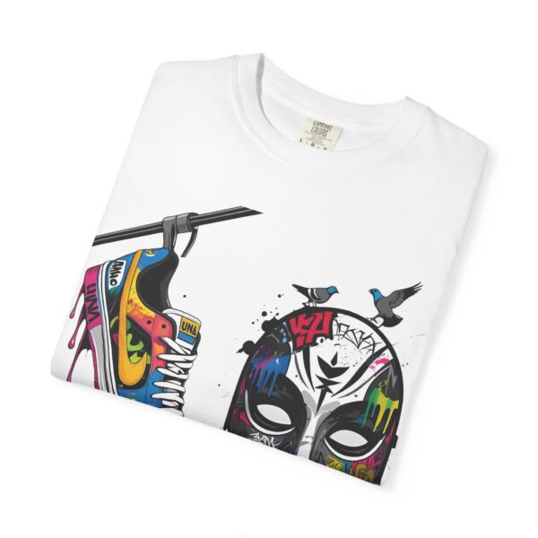 Tenis Voladores – Kicks from them Wires T-Shirt for Creatives, Urban Style Tee, Art Enthusiast Gift, Streetwear Essential, Casual Wear, Unique Graphic Shirt - Image 3