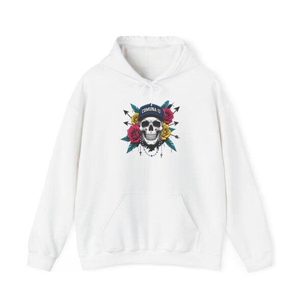 Skull Floral Sweatshirt, Unisex Hoodie for Music Lovers, Trendy Gift for Halloween, Casual Apparel, Comfortable Streetwear