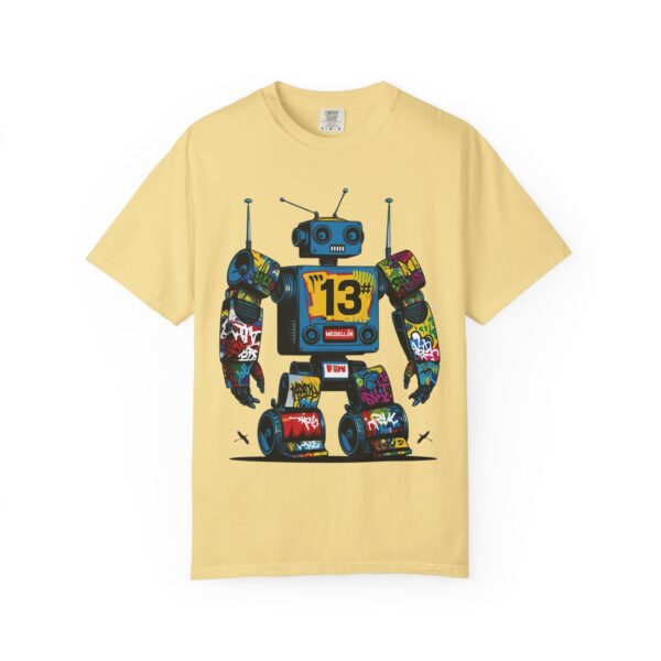 Robotón del Metro Unisex T-Shirt, Casual Wear, Art Lover Gift, Street Art Fashion, Fun Graphic Tee, Urban Style - Image 9