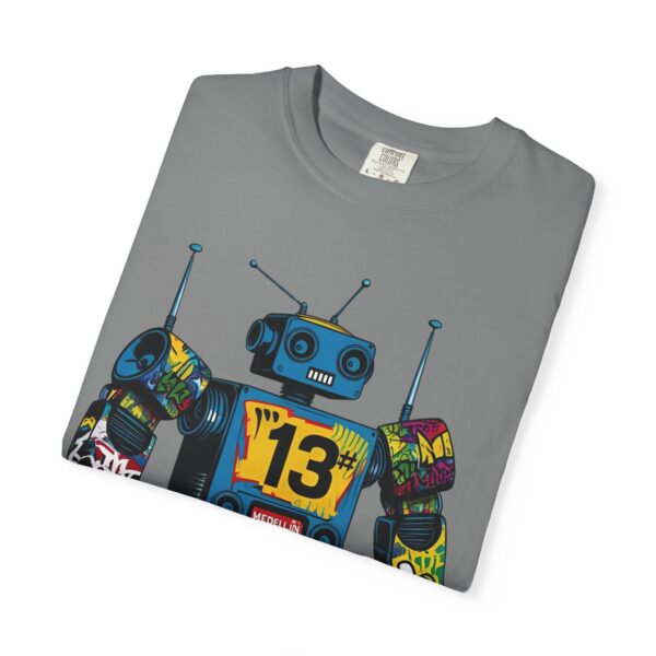 Robotón del Metro Unisex T-Shirt, Casual Wear, Art Lover Gift, Street Art Fashion, Fun Graphic Tee, Urban Style - Image 15