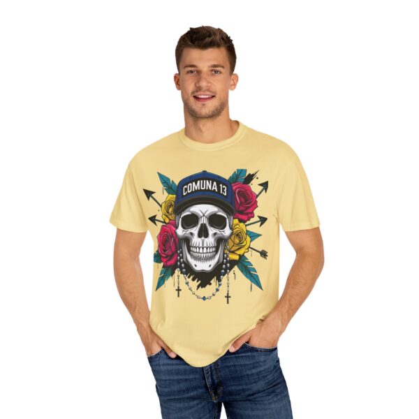 Skull & Rose Graphic Tee, Edgy Streetwear Shirt, Gothic T-Shirt, Unique Gift for Music Lovers, Casual Wear for Festivals - Image 24