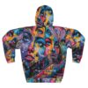 Mural de Vida  Art Pullover Hoodie - Unisex, Streetwear, Colorful Graffiti, Graphic Hoodie, Unique Artwork, Gift for Artists - Image 2