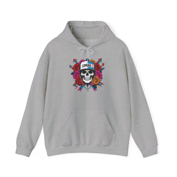 Stylish Skull Hoodie, Unisex Sweatshirt, Gothic Apparel, Edgy Gift, Casual Wear, Festival Style, Everyday Comfort - Image 9