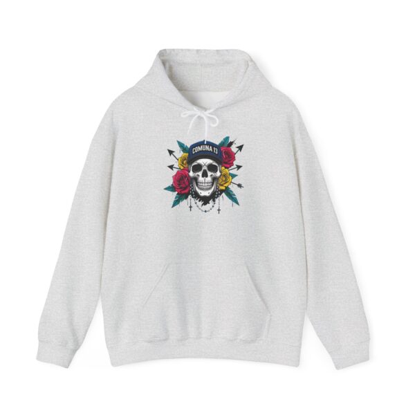 Skull Floral Sweatshirt, Unisex Hoodie for Music Lovers, Trendy Gift for Halloween, Casual Apparel, Comfortable Streetwear - Image 2