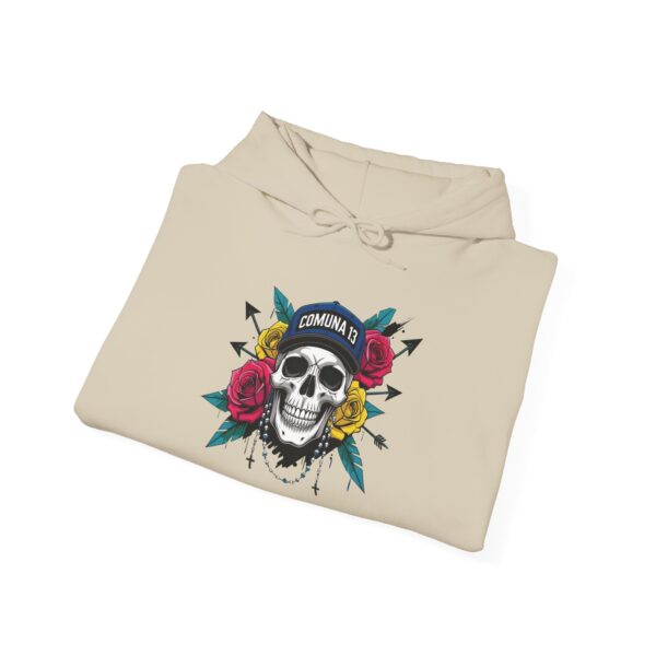 Skull Floral Sweatshirt, Unisex Hoodie for Music Lovers, Trendy Gift for Halloween, Casual Apparel, Comfortable Streetwear - Image 16