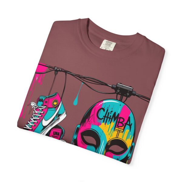 Tenis Voladores – Kicks from the Wires T-Shirt with Urban Art Design - Perfect for Casual Wear, Street Style, Gift for Artists, Hip-Hop Culture, Summer Festivals - Image 12