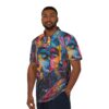Mural de Vida Graffiti Polo Shirt - Artistic Unisex AOP Tee, Streetwear Style, Unique Graphic Design, Festival Fashion, Gift Idea - Image 2