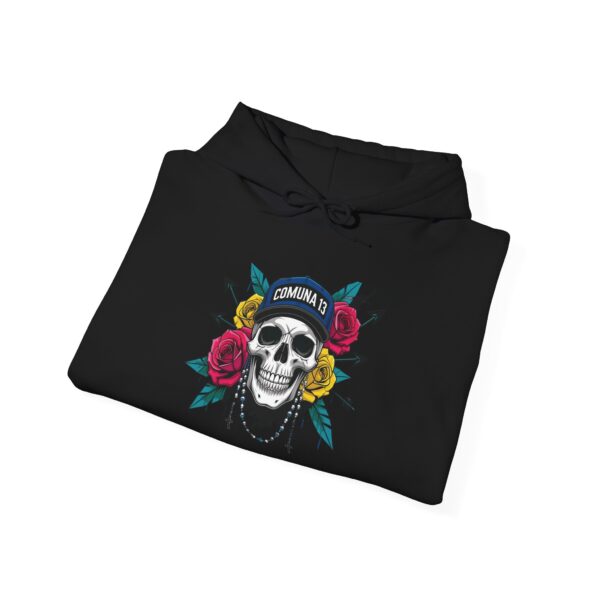 Skull Floral Sweatshirt, Unisex Hoodie for Music Lovers, Trendy Gift for Halloween, Casual Apparel, Comfortable Streetwear - Image 12