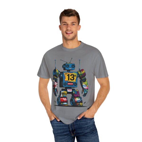 Robotón del Metro Unisex T-Shirt, Casual Wear, Art Lover Gift, Street Art Fashion, Fun Graphic Tee, Urban Style - Image 16