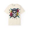 Skull & Rose Graphic Tee, Edgy Streetwear Shirt, Gothic T-Shirt, Unique Gift for Music Lovers, Casual Wear for Festivals - Image 2