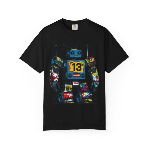Robotón del Metro Unisex T-Shirt, Casual Wear, Art Lover Gift, Street Art Fashion, Fun Graphic Tee, Urban Style - Image 25
