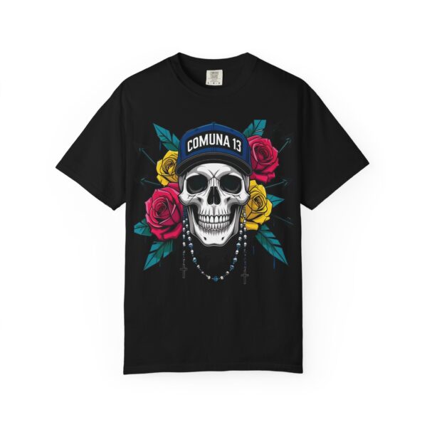 Skull & Rose Graphic Tee, Edgy Streetwear Shirt, Gothic T-Shirt, Unique Gift for Music Lovers, Casual Wear for Festivals - Image 45
