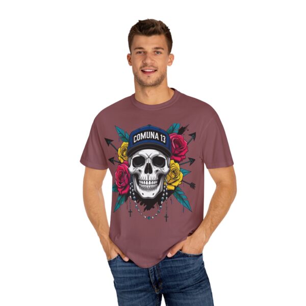 Skull & Rose Graphic Tee, Edgy Streetwear Shirt, Gothic T-Shirt, Unique Gift for Music Lovers, Casual Wear for Festivals - Image 13