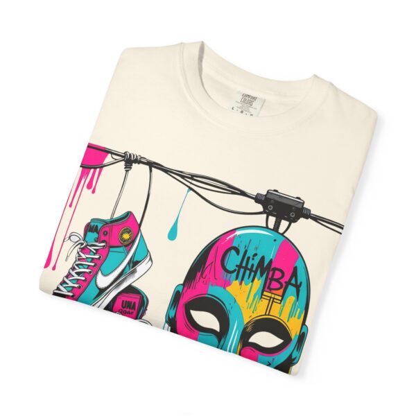 Tenis Voladores – Kicks from the Wires T-Shirt with Urban Art Design - Perfect for Casual Wear, Street Style, Gift for Artists, Hip-Hop Culture, Summer Festivals - Image 15