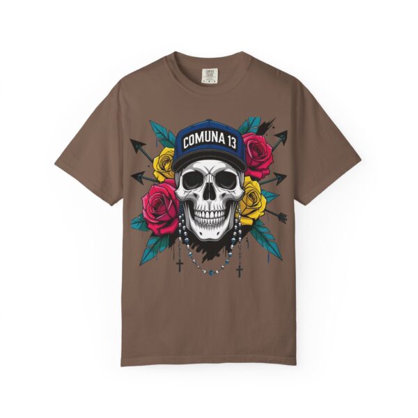 Skull & Rose Graphic Tee, Edgy Streetwear Shirt, Gothic T-Shirt, Unique Gift for Music Lovers, Casual Wear for Festivals - Image 17