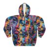 Mural de Vida  Art Pullover Hoodie - Unisex, Streetwear, Colorful Graffiti, Graphic Hoodie, Unique Artwork, Gift for Artists