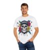 Skull & Rose Graphic Tee, Edgy Streetwear Shirt, Gothic T-Shirt, Unique Gift for Music Lovers, Casual Wear for Festivals - Image 5