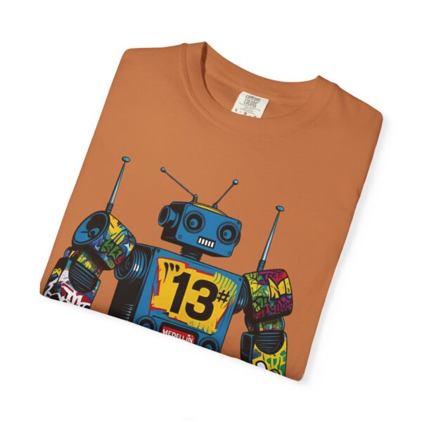 Robotón del Metro Unisex T-Shirt, Casual Wear, Art Lover Gift, Street Art Fashion, Fun Graphic Tee, Urban Style - Image 7