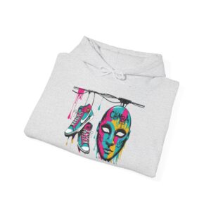 Tenis Voladores – Kicks from the Wires Hooded Sweatshirt | Trendy Graphic Sweatshirt, Comfortable Hoodie, Perfect for Gift, Unisex Fashion, Casual Wear