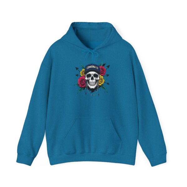 Skull Floral Sweatshirt, Unisex Hoodie for Music Lovers, Trendy Gift for Halloween, Casual Apparel, Comfortable Streetwear - Image 33