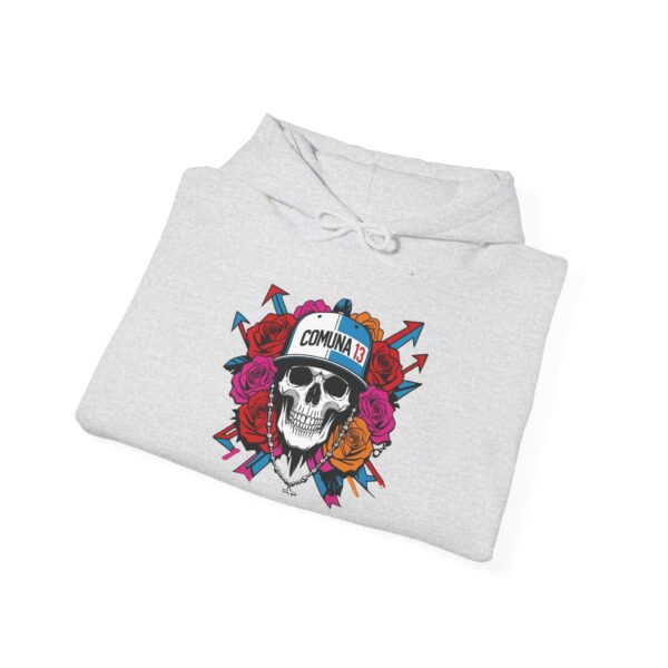 Stylish Skull Hoodie, Unisex Sweatshirt, Gothic Apparel, Edgy Gift, Casual Wear, Festival Style, Everyday Comfort - Image 3
