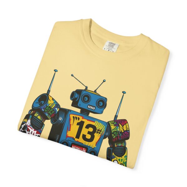 Robotón del Metro Unisex T-Shirt, Casual Wear, Art Lover Gift, Street Art Fashion, Fun Graphic Tee, Urban Style - Image 11