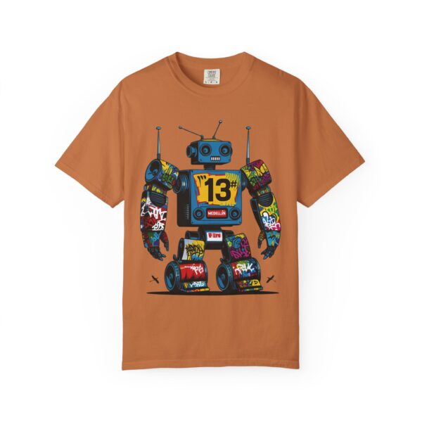 Robotón del Metro Unisex T-Shirt, Casual Wear, Art Lover Gift, Street Art Fashion, Fun Graphic Tee, Urban Style - Image 2