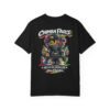 2241926948415649396_2048.jpeg Chimba Parce graffiti t-shirt in black with colorful street art character inspired by Medellín